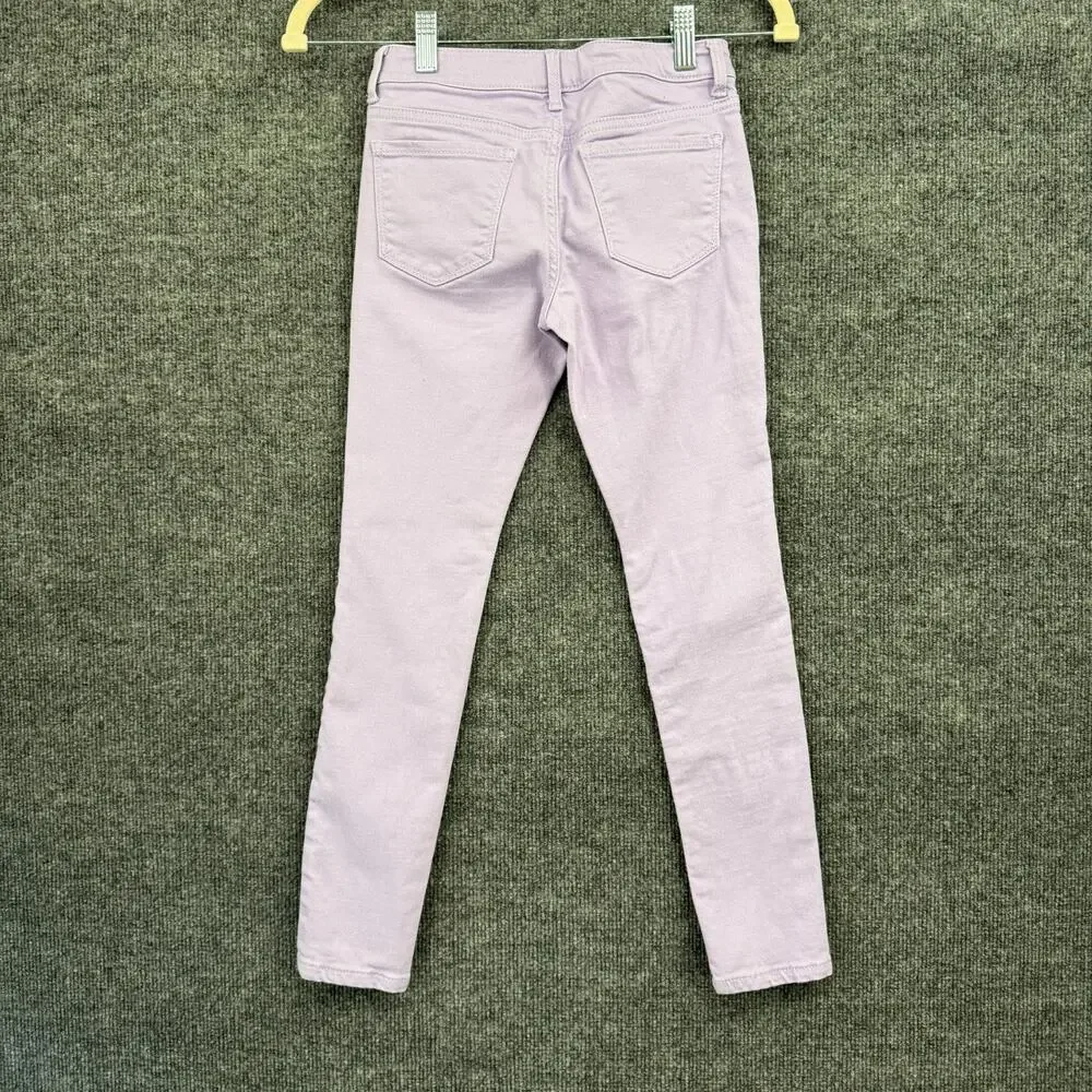 Gap Girls Super Skinny Jeans Size 8 Lavender Stretch Denim Adjustable Waist